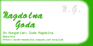 magdolna goda business card